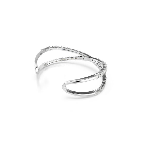 Swarovski Hyperbola cuff, Infinity, White, Rhodium plated - Image 3