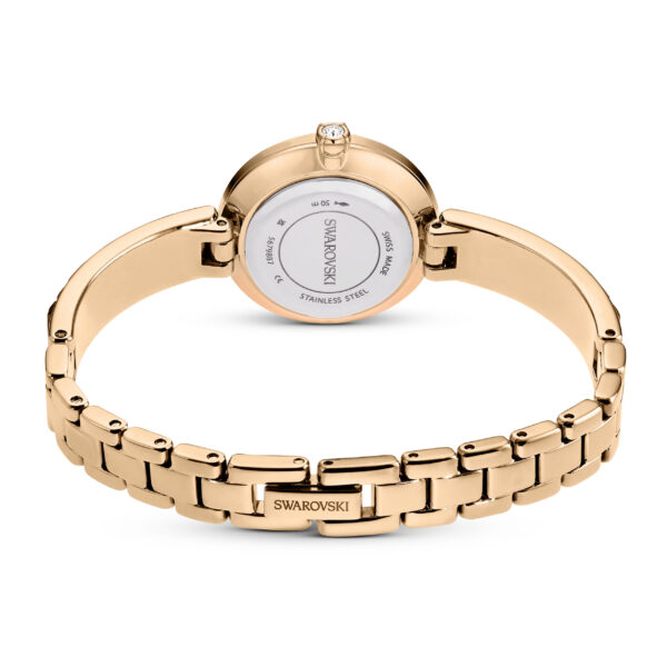 Swarovski Matrix Bangle watch, Swiss Made, Crystal bracelet, Gray, Rose gold-tone finish - Image 3