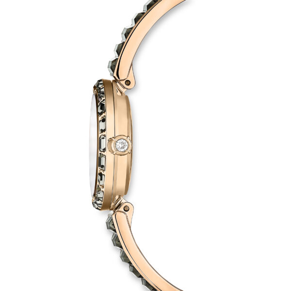 Swarovski Matrix Bangle watch, Swiss Made, Crystal bracelet, Gray, Rose gold-tone finish - Image 5
