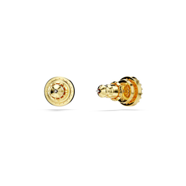Swarovski Una Angelic stud earrings, Round cut, Gold tone, Gold-tone plated - Image 4