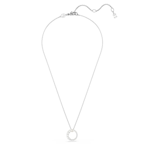 Swarovski Matrix pendant, Crystal pearl, Round cut, White, Rhodium plated - Image 2