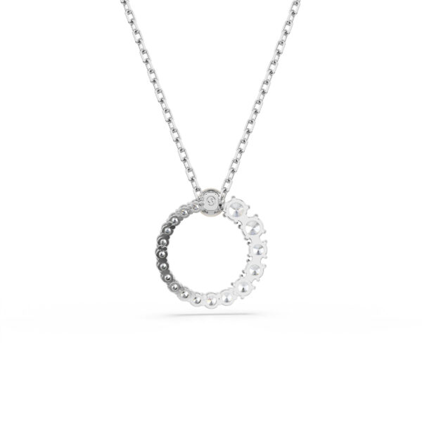 Swarovski Matrix pendant, Crystal pearl, Round cut, White, Rhodium plated - Image 4