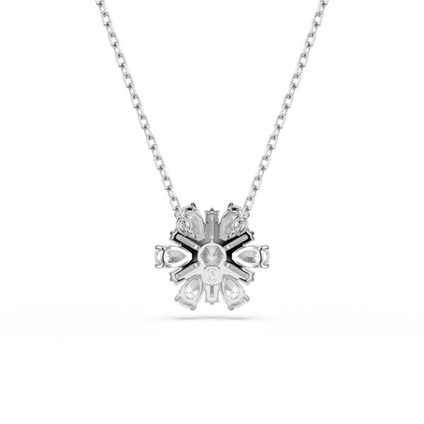 Swarovski Idyllia pendant, Mixed cuts, Snowflake, White, Rhodium plated - Image 4