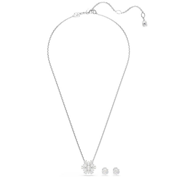 Swarovski Idyllia set, Mixed cuts, Snowflake, White, Rhodium plated - Image 2