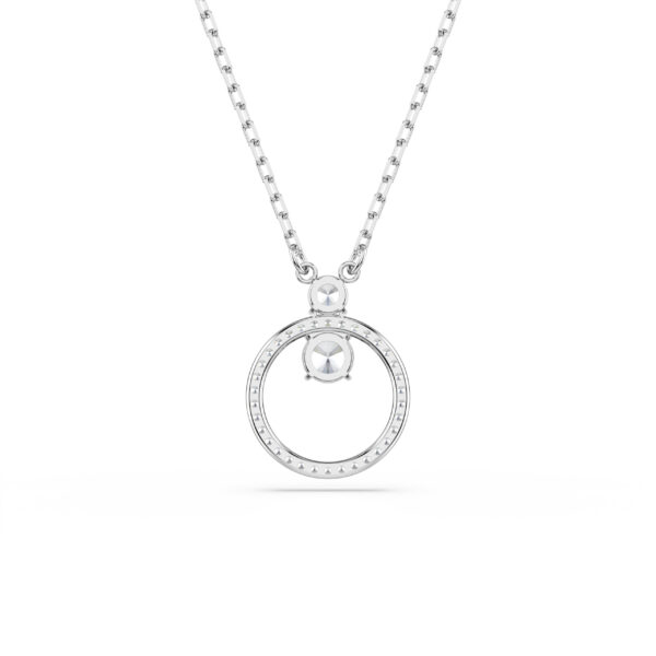 Swarovski Constella pendant, Pavé, Round cut, White, Rhodium plated - Image 4