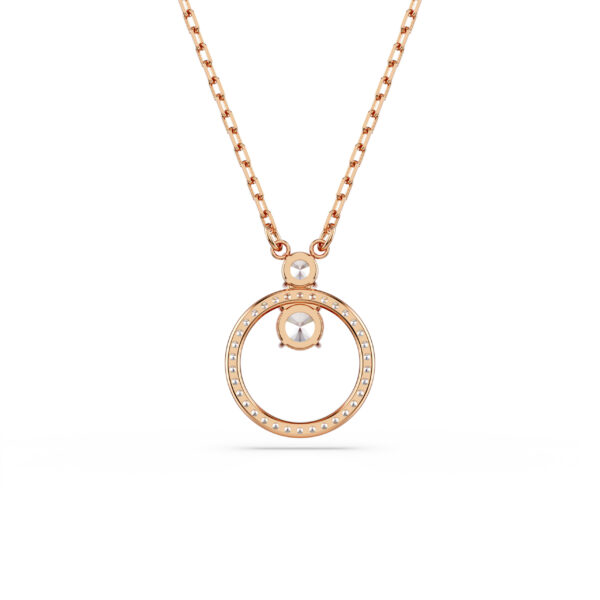 Swarovski Constella pendant, Round cut, White, Rose gold-tone plated - Image 2