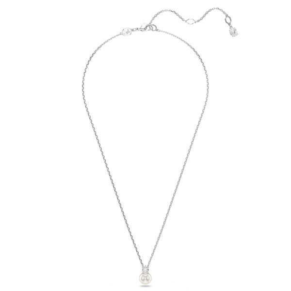 Swarovski Matrix pendant, Crystal pearl, Round cut, White, Rhodium plated - Image 2