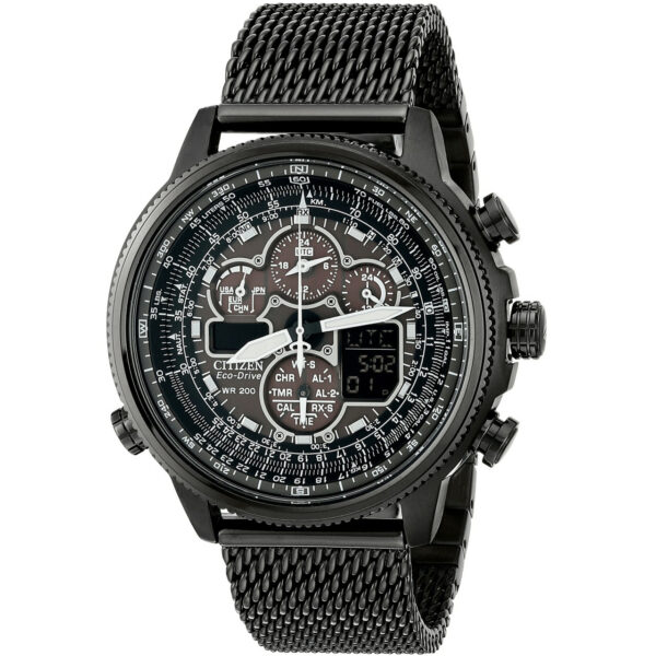 Citizen Navihawk Black Radio Controlled Eco-Drive Watch - Image 2