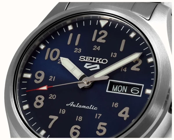 Seiko 5 Sports Field Blue Dial Stainless Steel Bracelet - Image 2