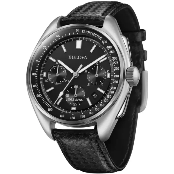 Bulova Lunar Pilot Chronograph Watch, 45mm, Quartz, Special Edition, Black - Image 5