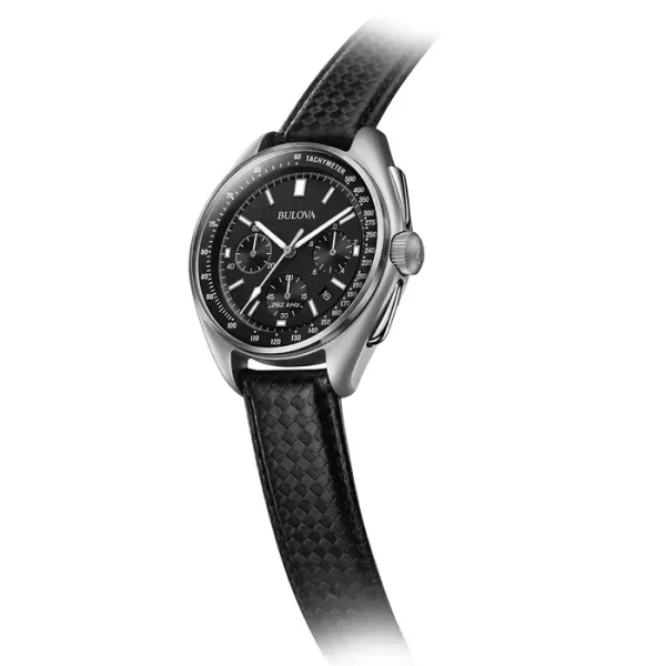 Bulova Lunar Pilot Chronograph Watch, 45mm, Quartz, Special Edition, Black - Image 6