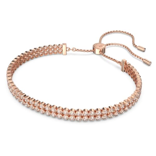 Swarovsk 5224182 Matrix Tennis Bracelet, Round Cut, White, Rose Gold-tone Plated