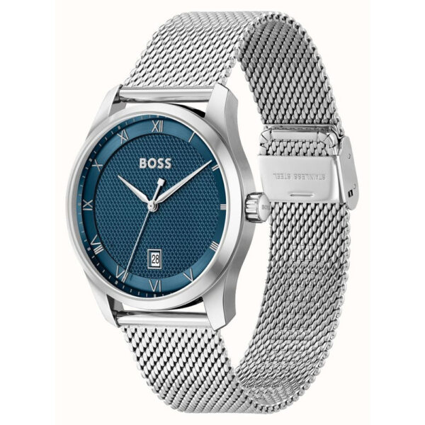 Boss Principle (41mm) Blue Dial, Stainless Steel Mesh Bracelet - Image 2