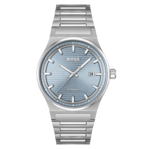 Boss Candor Automatic Mens Watch Ice Blue 46mm