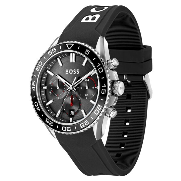 Boss Runner 43mm Quartz Mens Watch Black Rubber - Image 2