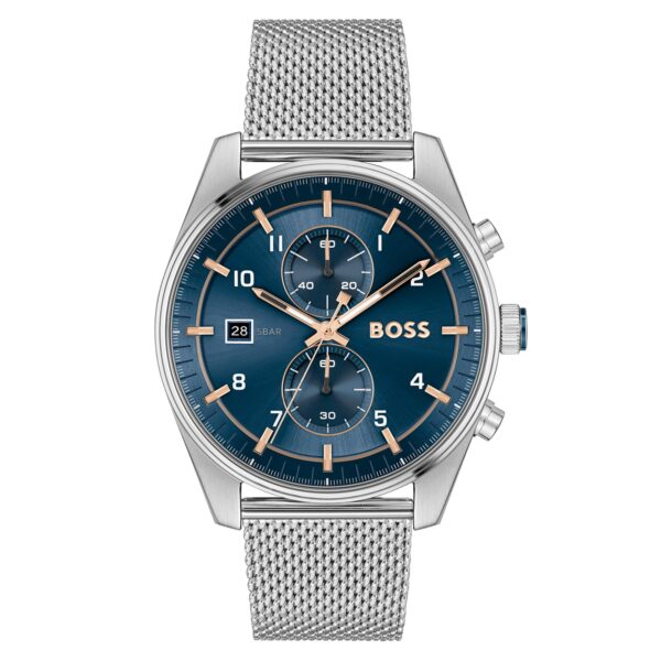 Boss Skytraveller 44mm Mens Watch Blue