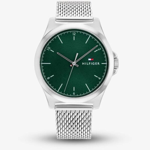 Tommy Hilfiger Norris Green Dial Mesh Watch