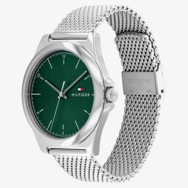 Tommy Hilfiger Norris Green Dial Mesh Watch - Image 2