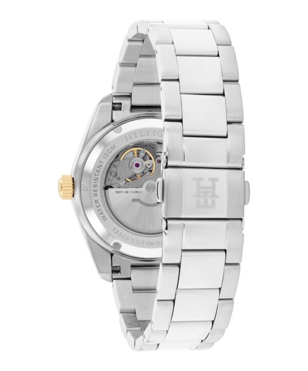 Tommy Hilfiger Men's White Dial Stainless Steel Bracelet Automatic Watch - Image 2