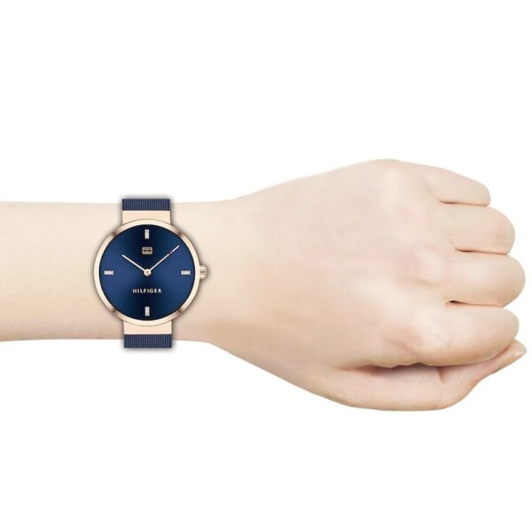 Tommy Hilfiger Ladies Liberty Blue Stainless Steel Mesh Bracelet Navy Watch - Image 4