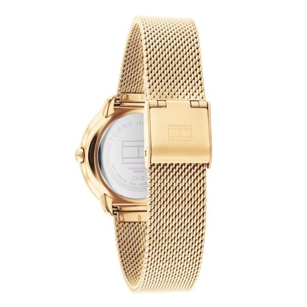 Tommy Hilfiger Demi Gold Plated Crystal Mesh Strap Watch - Image 3