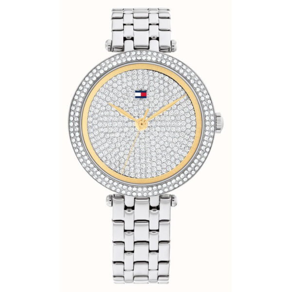 Tommy Hilfiger Women's Natalie (34mm) Silver Crystal Dial, Stainless Steel Bracelet