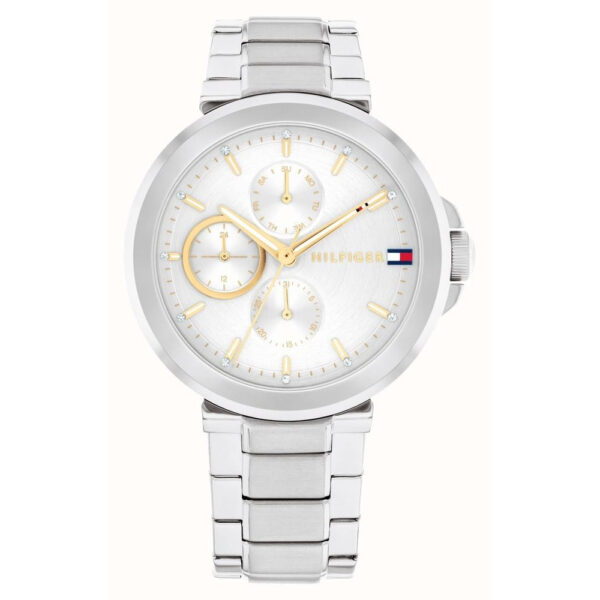 Tommy Hilfiger Women's Lori (38mm) White Dial, Stainless Steel Bracelet