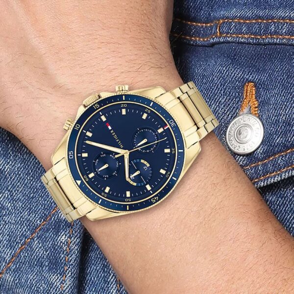 Tommy Hilfiger Mens Parker Gold Chronograph Bracelet Watch - Image 4