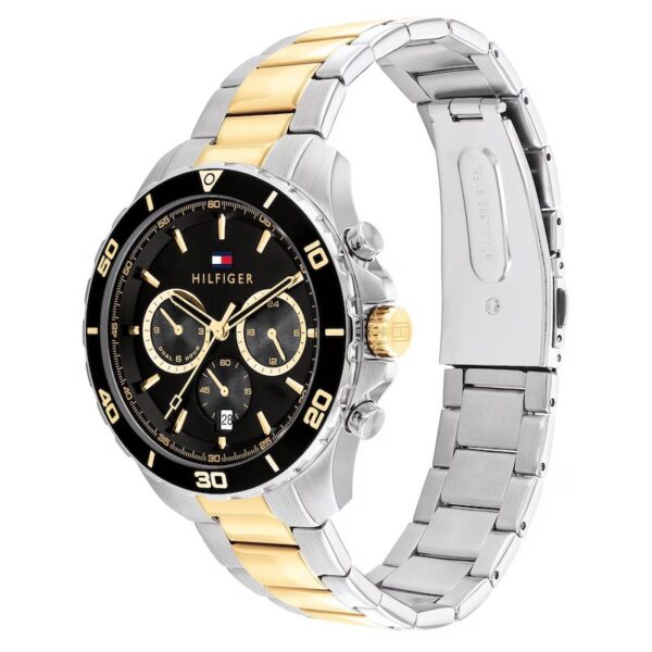 Tommy Hilfiger Jordan  Men's Black Chronograph Dial Two Tone Bracelet Watch - Image 2