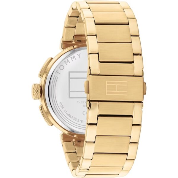 Tommy Hilfiger Lorenzo Men's Blue Dial Gold Tone Bracelet Watch - Image 3