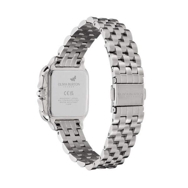 Olivia Burton Classic 28mm Grosvenor Blue & Silver Bracelet Watch - Image 5