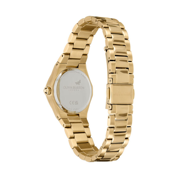 Olivia Burton Sports Luxe 28mm Mini Hexa Mushroom & Gold Bracelet Watch - Image 5