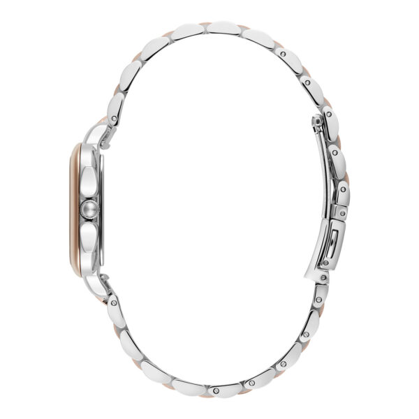 Olivia Burton Classic 28mm Grosvenor White & Two Tone Bracelet Watch - Image 4