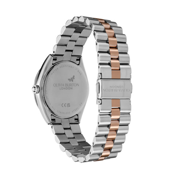 Olivia Burton Sports Luxe 34mm Bejewelled Silver & Two Tone Bracelet Watch - Image 5