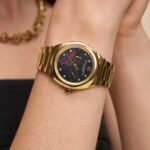Olivia Burton Sports Luxe 36mm Lustre Multi-Function Black & Gold Bracelet Watch - Image 3