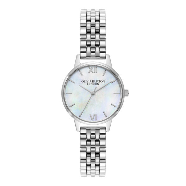 Olivia Burton Classic 30mm White & Silver Bracelet Watch