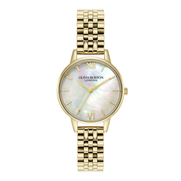 Olivia Burton Classic 30mm White & Gold Bracelet Watch