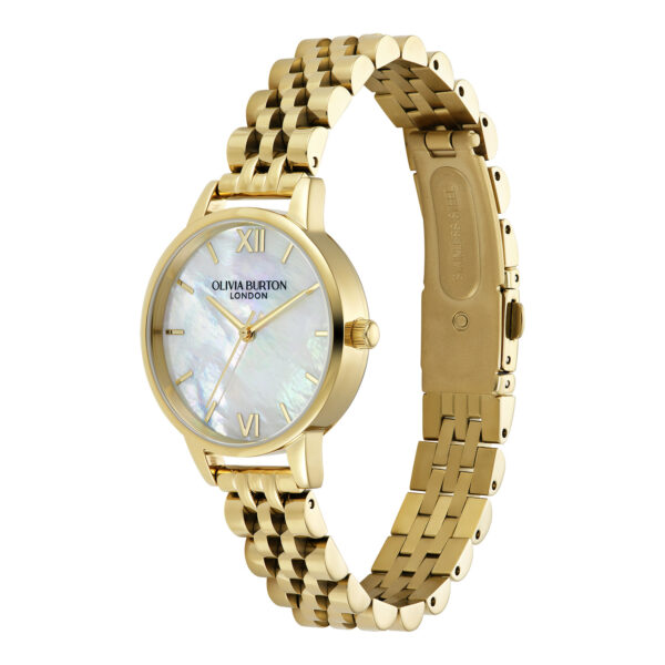 Olivia Burton Classic 30mm White & Gold Bracelet Watch - Image 2