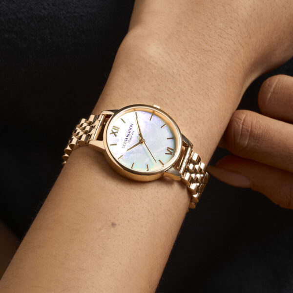 Olivia Burton Classic 30mm White & Gold Bracelet Watch - Image 3