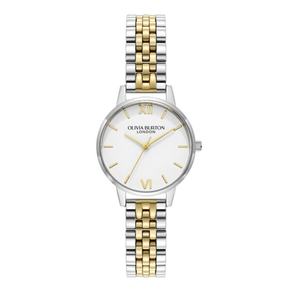 Olivia Burton 30mm White & Two Tone Bracelet Watch