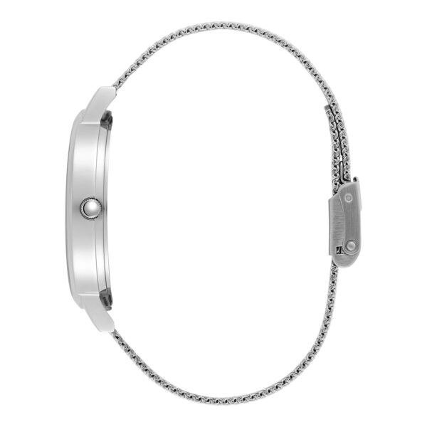 Olivia Burton Classic 38mm White & Silver Mesh Watch - Image 4