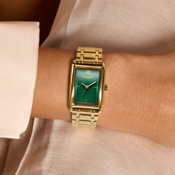 Olivia Burton Classic 23mm Grove Forest Green & Gold Bracelet Watch - Image 3