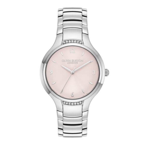 Olivia Burton Classic 34mm Lea Light Blush & Silver Bracelet Watch