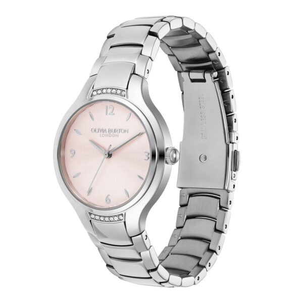 Olivia Burton Classic 34mm Lea Light Blush & Silver Bracelet Watch - Image 2