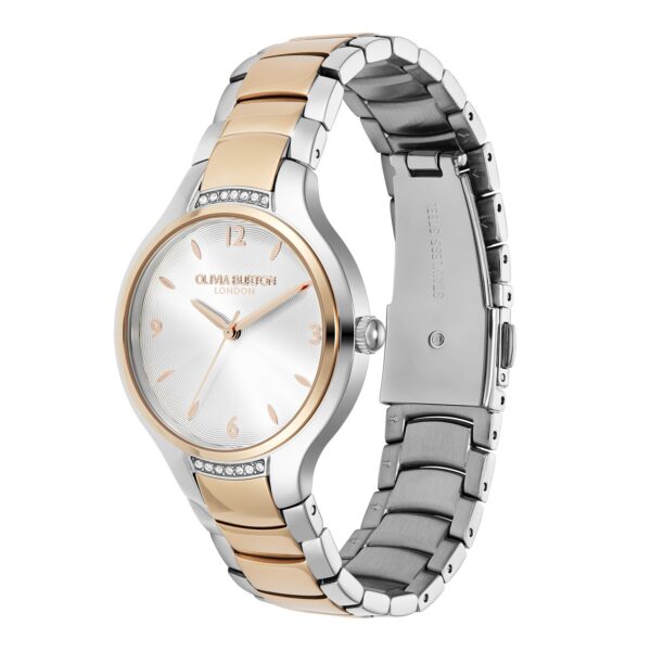 Olivia Burton Classic 34mm Lea White & Two Tone Bracelet Watch - Image 2