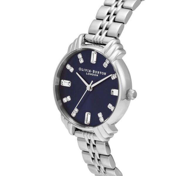 Olivia Burton Classic 30mm Blue & Silver Bracelet Watch - Image 2