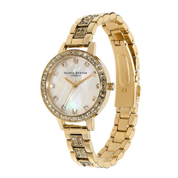 Olivia Burton Treasure 34mm White & Gold Bracelet Watch - Image 2