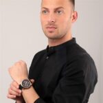 Maserati Successo Rose Plated Black Strap Watch - Image 4