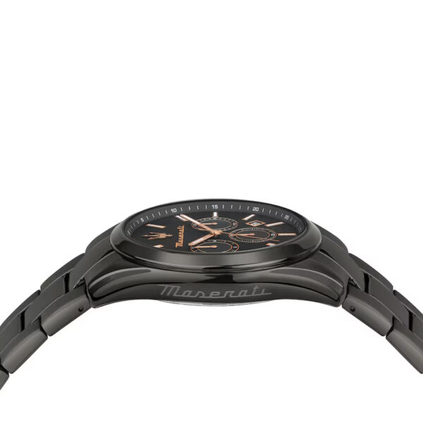Maserati Attrazione Men's Rose Gold Accents Black Gunmetal Bracelet Watch - Image 6