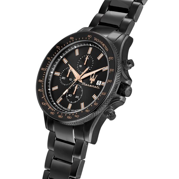 Maserati Sfida Chronograph Black IP Bracelet Watch - Image 5